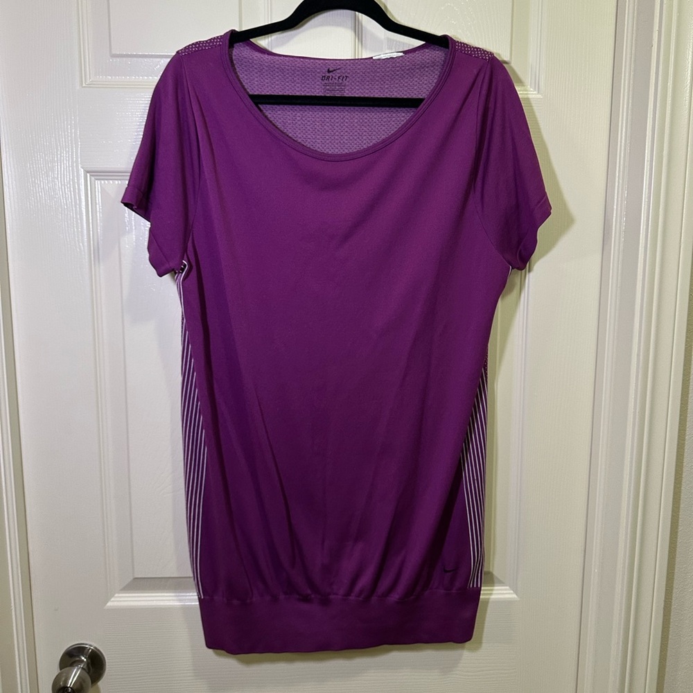 Nike Dri Fit Short Sleeve Active Mini Dress Women’s Purple Size XL